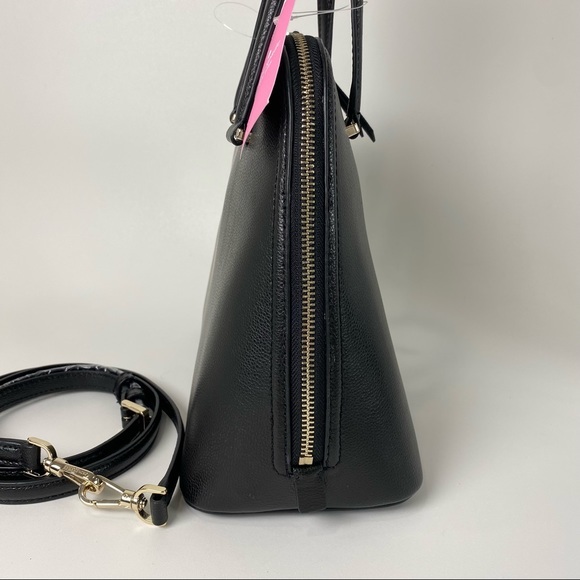 Kate Spade Handbag Patterson Drive Medium Dome Leather Satchel Bag in Black - Picture 8 of 11